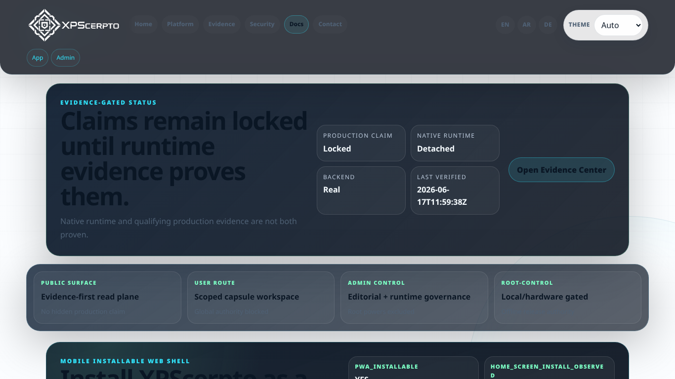 Docs / Architecture local browser screenshot
